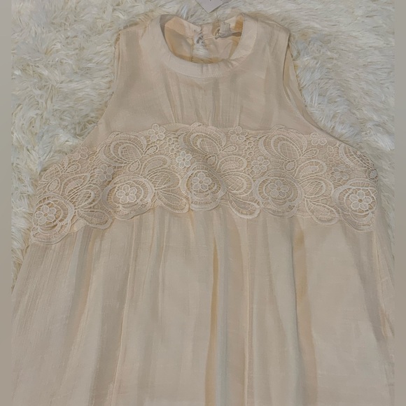 NWT RebellionAgain Medium Mini Dress Feminine Floral Lace Boho Elegant Ivory - Picture 6 of 15